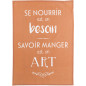 Torchon Savoir manger Caramel 50 x 70