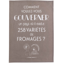 Theedoek Gouverner et fromages Gris 50 X 70