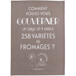 Strofinaccio Gouverner et fromages Gris 50 X 70