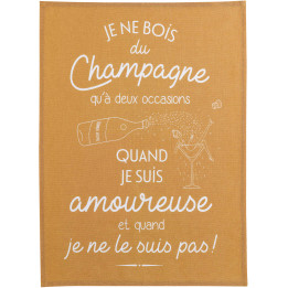Torchon Amoureuse Ocre 50 x 70
