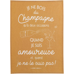 Theedoek Amoureuse Ocre 50 X 70