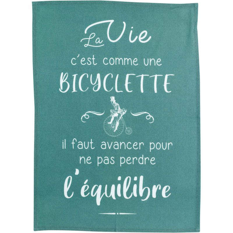 Pano de Prato Bicyclette Paon 50 X 70