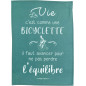 Torchon Bicyclette Paon 50 x 70