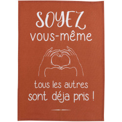 Torchon Vous-même Rouge 50 x 70