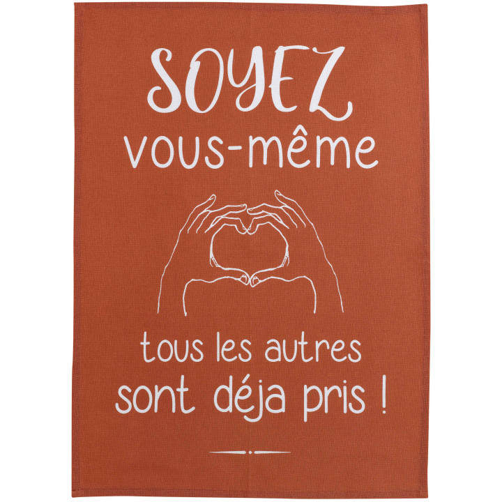 Torchon Vous-même Rouge 50 x 70