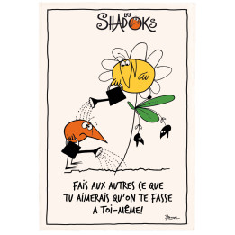 Shadoks Fais aux autres Geschirrtuch Écru 48 X 72