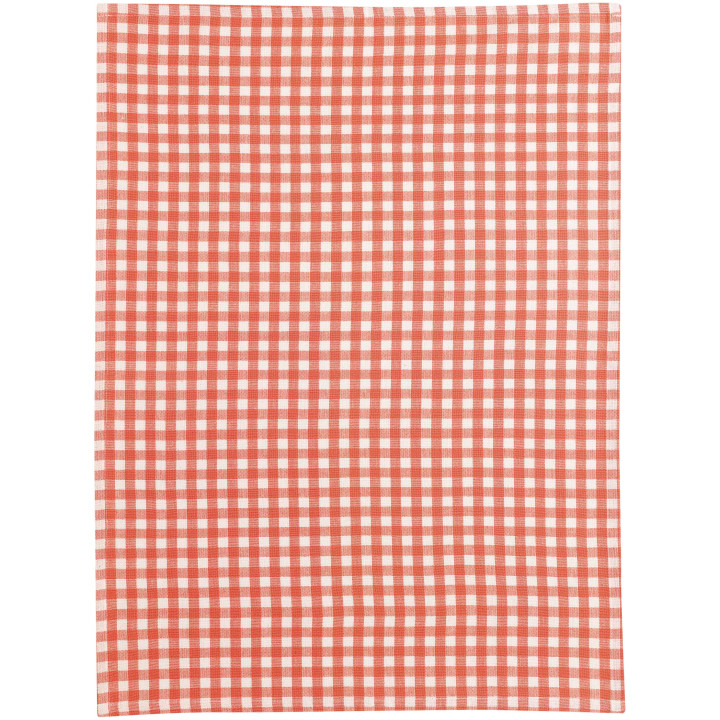 Torchon recyclé Vichy Pêche 50 x 70