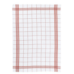 Theedoek Carreaux Rouge 50 X 70