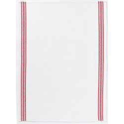 Torchon Damier rouge  50 X 70