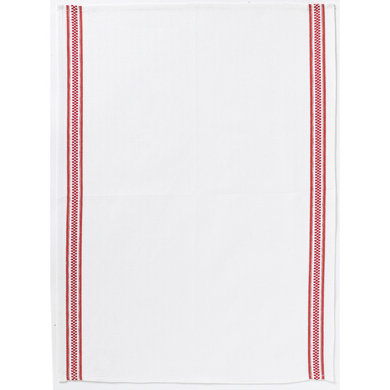Strofinaccio Bande Damier Rouge 50 X 70