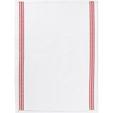 Geschirrtuch Bande Damier Rouge 50 X 70