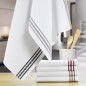 Theedoek Bande Damier Rouge 50 X 70
