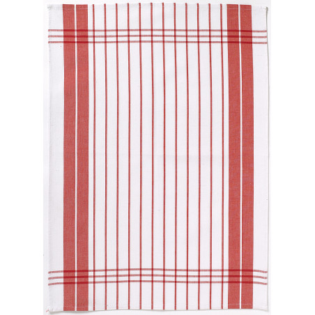 Paño de cocina Petites Rayures Rouge 50 X 70