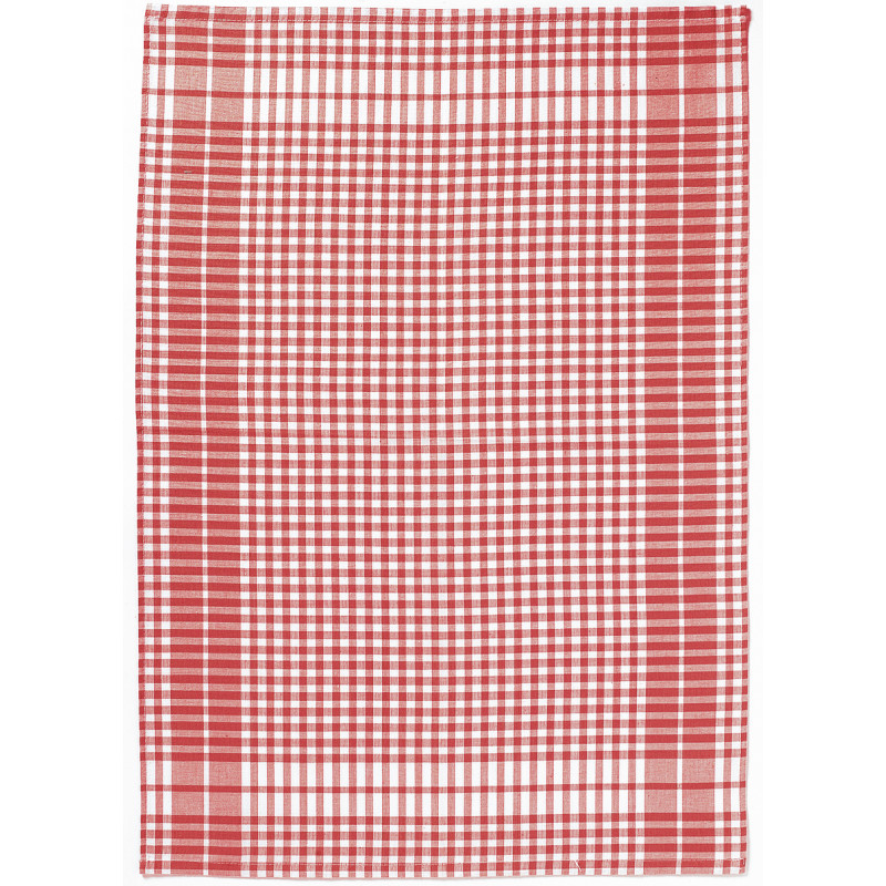 Paño de cocina Petits Carreaux Rouge 50 X 70
