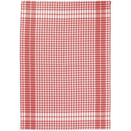 Theedoek Petits Carreaux Rouge 50 X 70