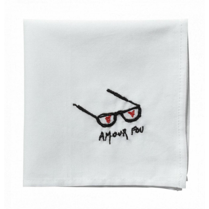 Hankie Amour Taschentuch Noir 25 X 25