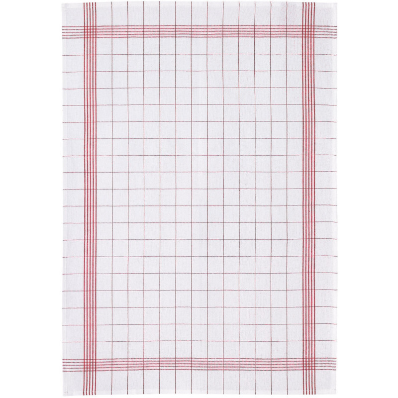 Metis theedoek Carreaux Rouge 55 X 75