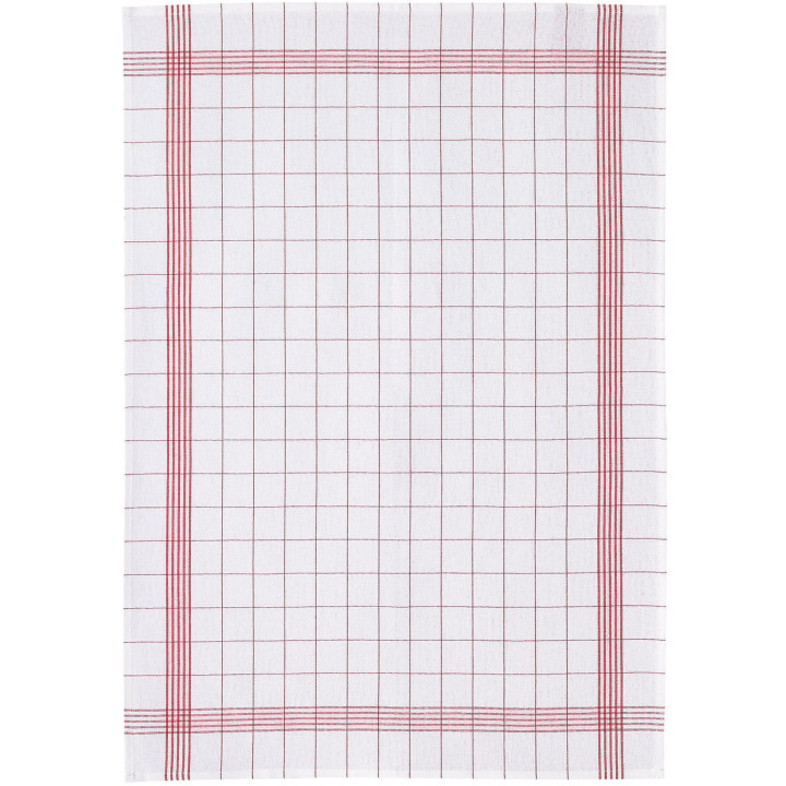 Pano de prato misto Carreaux Rouge 55 X 75