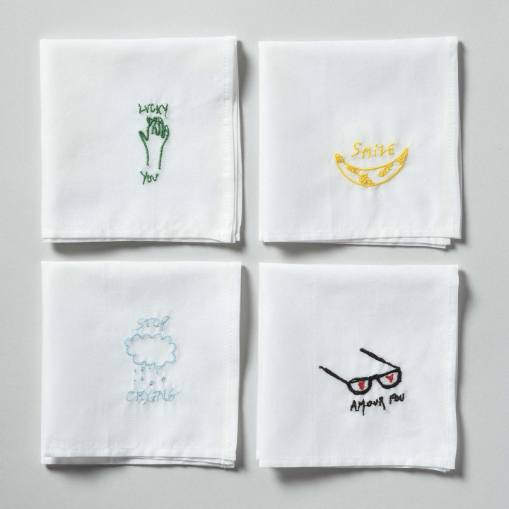 Pañuelo Hankie Amour Noir 25 X 25