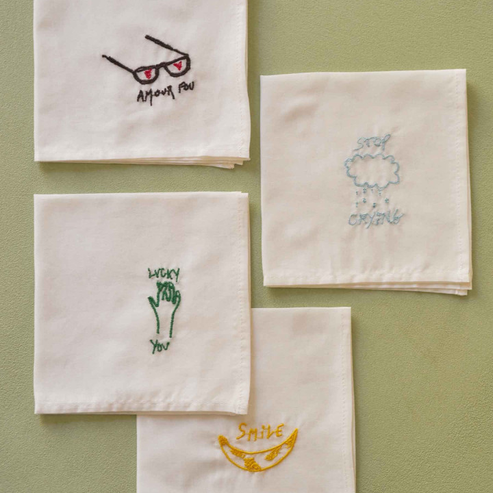 Pañuelo Hankie Amour Noir 25 X 25