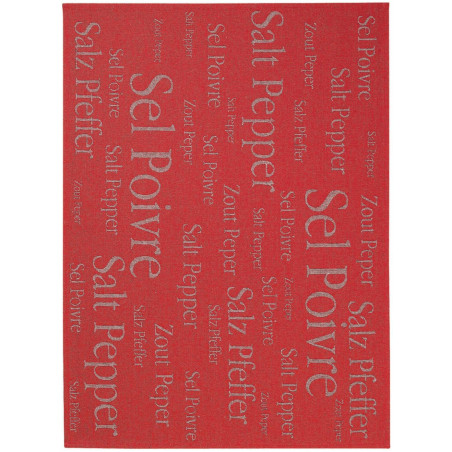 Torchon metis Sel & Poivre rouge 50 X 70