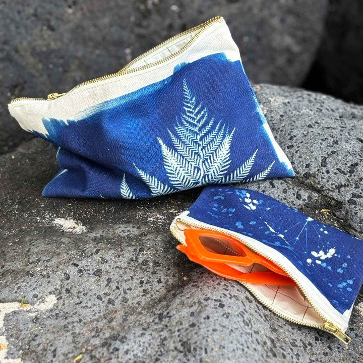 Pouch Fougère Bleu 19 X 28 X 1