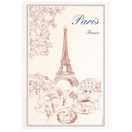 Strofinaccio Paris Tour Eiffel Écru 72 X 48