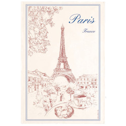 Geschirrtuch Paris Tour Eiffel Écru 72 X 48