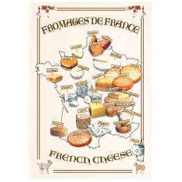 Geschirrtuch Carte Fromages Écru 72 X 48