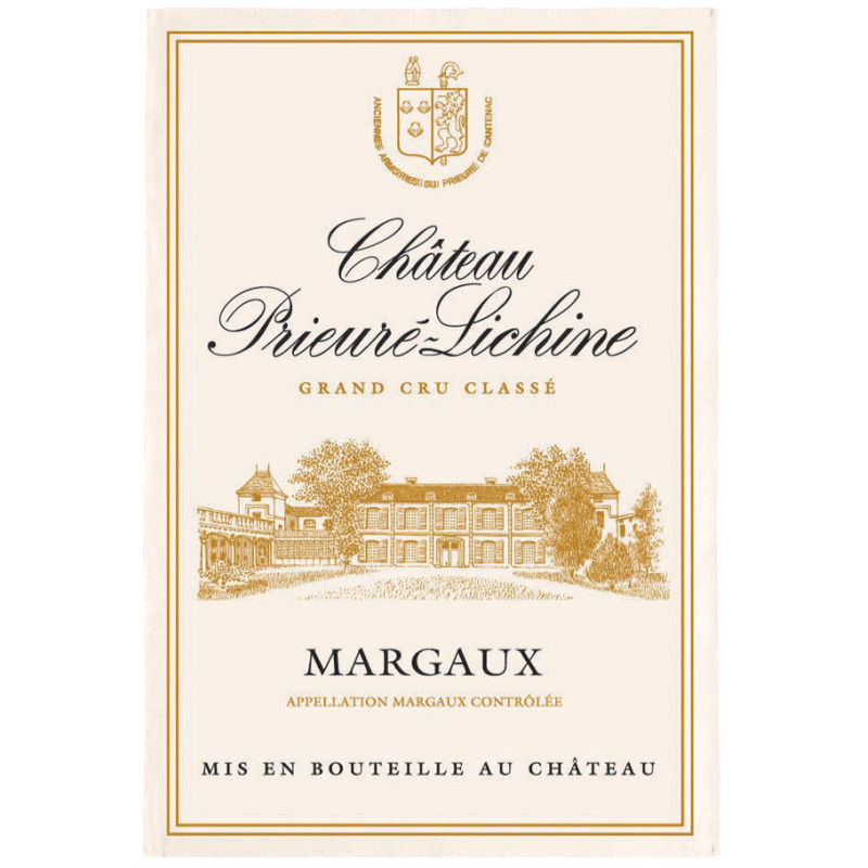 Theedoek Bordeaux Prieure Écru 72 X 48