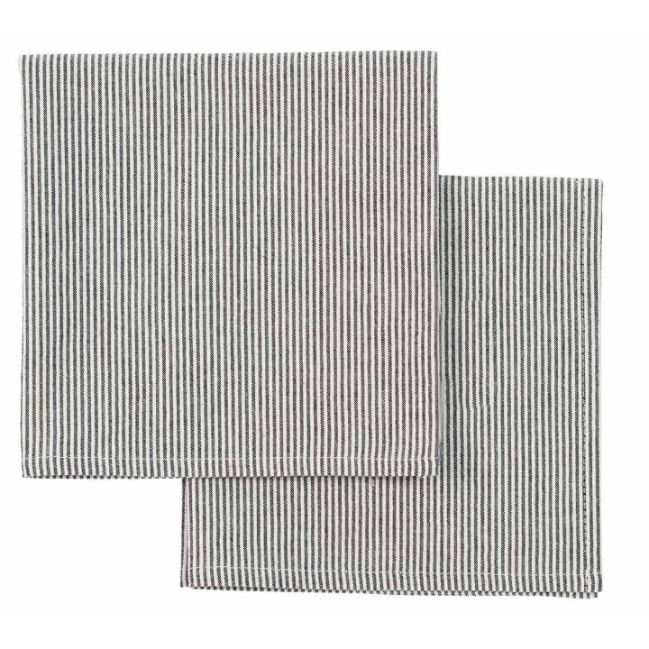 Lot de 2 serviettes de table Finette Caviar 40 x 40