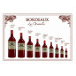 Geschirrtuch Bouteille Bordeaux Blanc 72 X 48