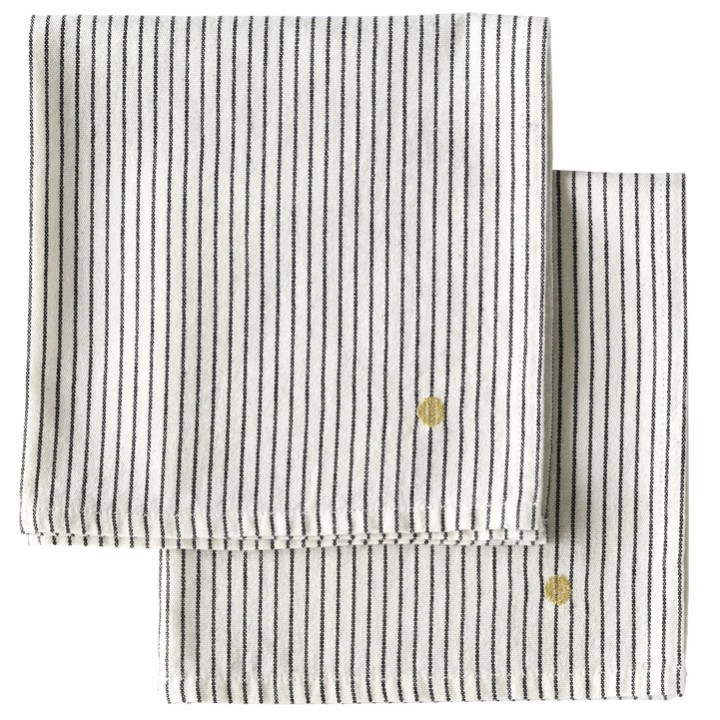 Set van 2 servetten Léonie Caviar 40 X 40