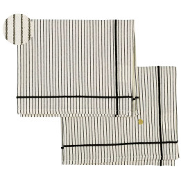 Conjunto de 2 individuais de mesa Léonie Caviar 40 X 50