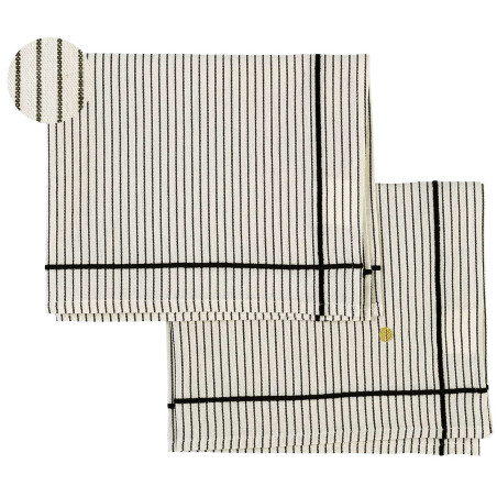 Set van 2 placemats Léonie Caviar 40 X 50