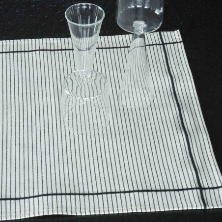 Set da 2 tovagliette Léonie Caviar 40 X 50