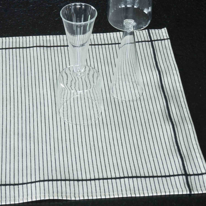 Lot de 2 sets de table Léonie Caviar 40 x 50