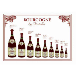 Paño de cocina Bouteille Bourgogne Blanc 72 X 48