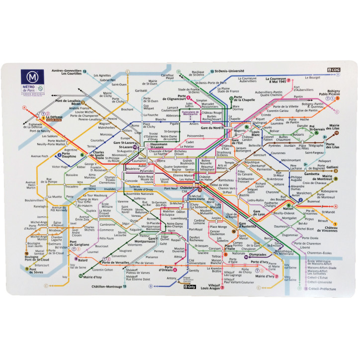 Set da tavola in plastica Paris RATP Assortis 45 X 30