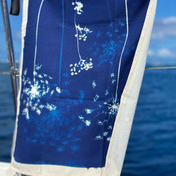 Paño de cocina Fleurs de carotte Bleu 50 X 70