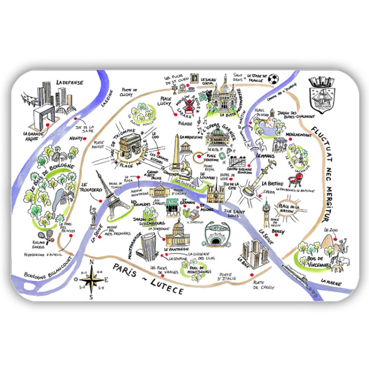 Juego de mesa Dessin Paris Assortis 45 X 30
