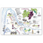 Conjunto de mesa Dessin Vignoble Bordeaux Assortis 45 X 30