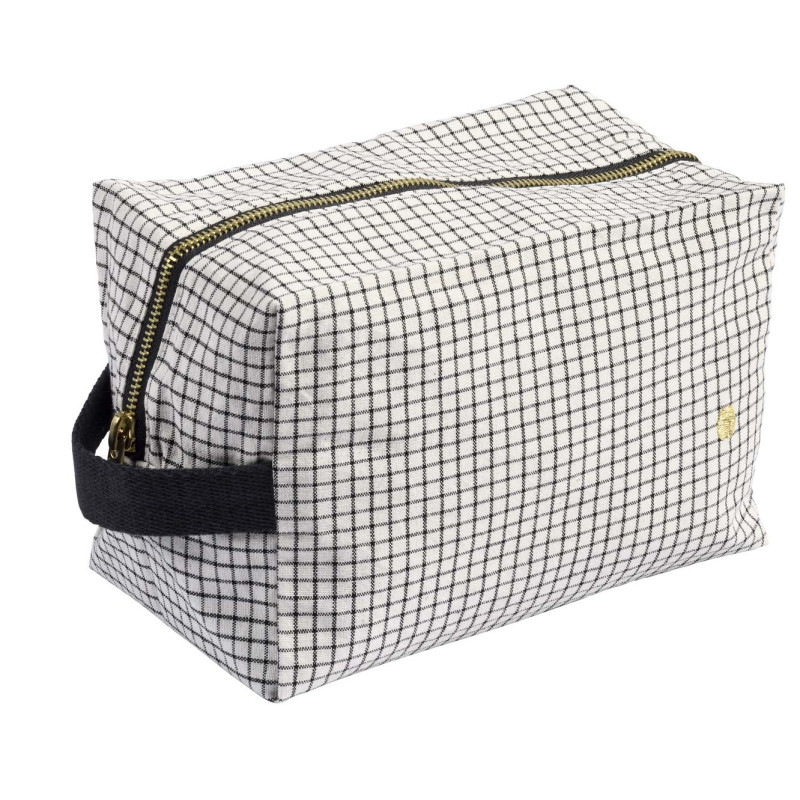 Trousse cube Gustave Caviar L 14 x 22 x 11