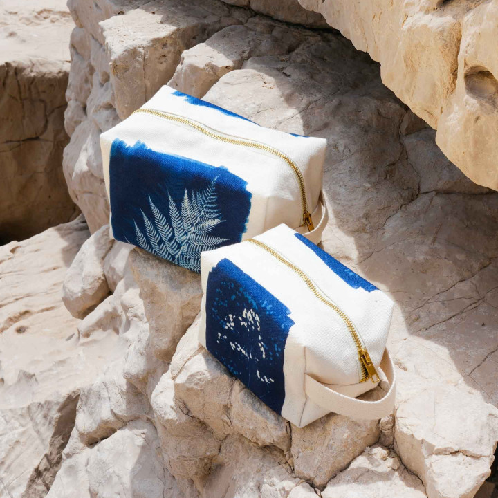 Necessaire cúbica Gypso Bleu S 10 X 16 X 10