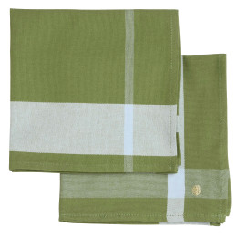 Lot de 2 serviettes de table La nonna Pistacchio 45 x 45