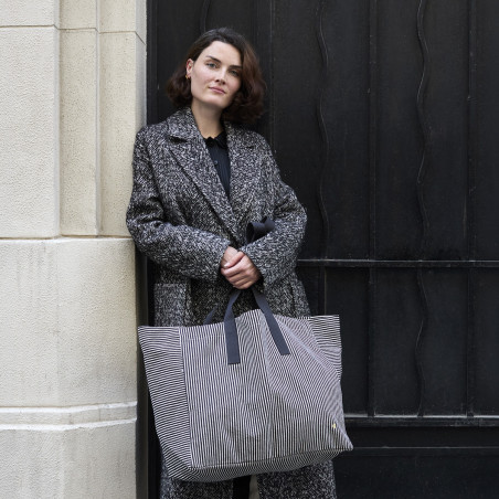 Saco tote Basile Caviar 38 X 46 X 18