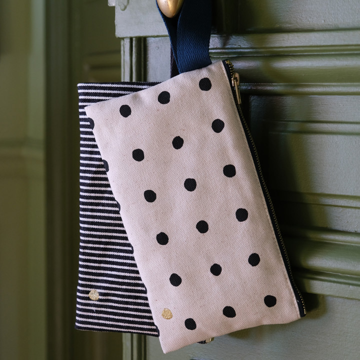 Pochette con asa Mio Écru 14 X 24