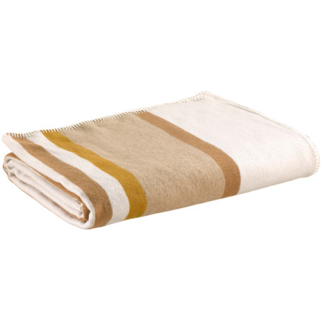 Gerecycleerd jacquard plaid Gioia Ivoire 240 X 260