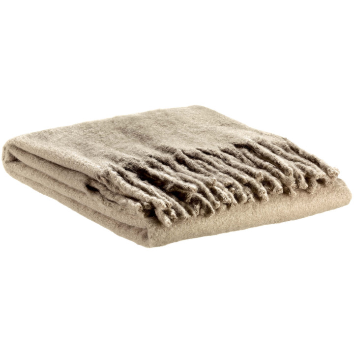 Recycelte einfarbige Decke Isabel Nuage 130 X 160