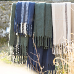 Gerecycleerd effen plaid Isabel Sapin 130 X 160
